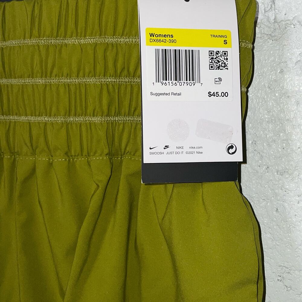 Nike One Dri-FIT Ultra High-Waisted Shorts green moss, small - Picture 5 of 7